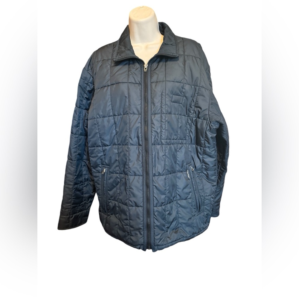 Vintage Polo Sport Ralph Lauren Coat Men's Size L Navy Quilted Full Zip Jacket
